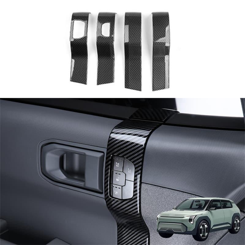 For KIA EV3 2024 2025 Carbon Fiber Pattern Interior Dashboard Central Console Gear Shift Window Button Air Vent Cover RHD/LHDGood product