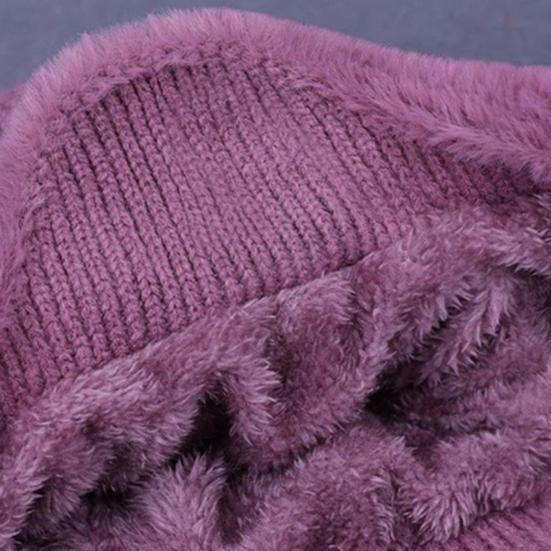 Cappello in Maglia Traspirante che Assorbe l'Umidità Caldo Foderato in Pile Doppio Strato Cappello per Clima Freddo Cappello Invernale Versatile