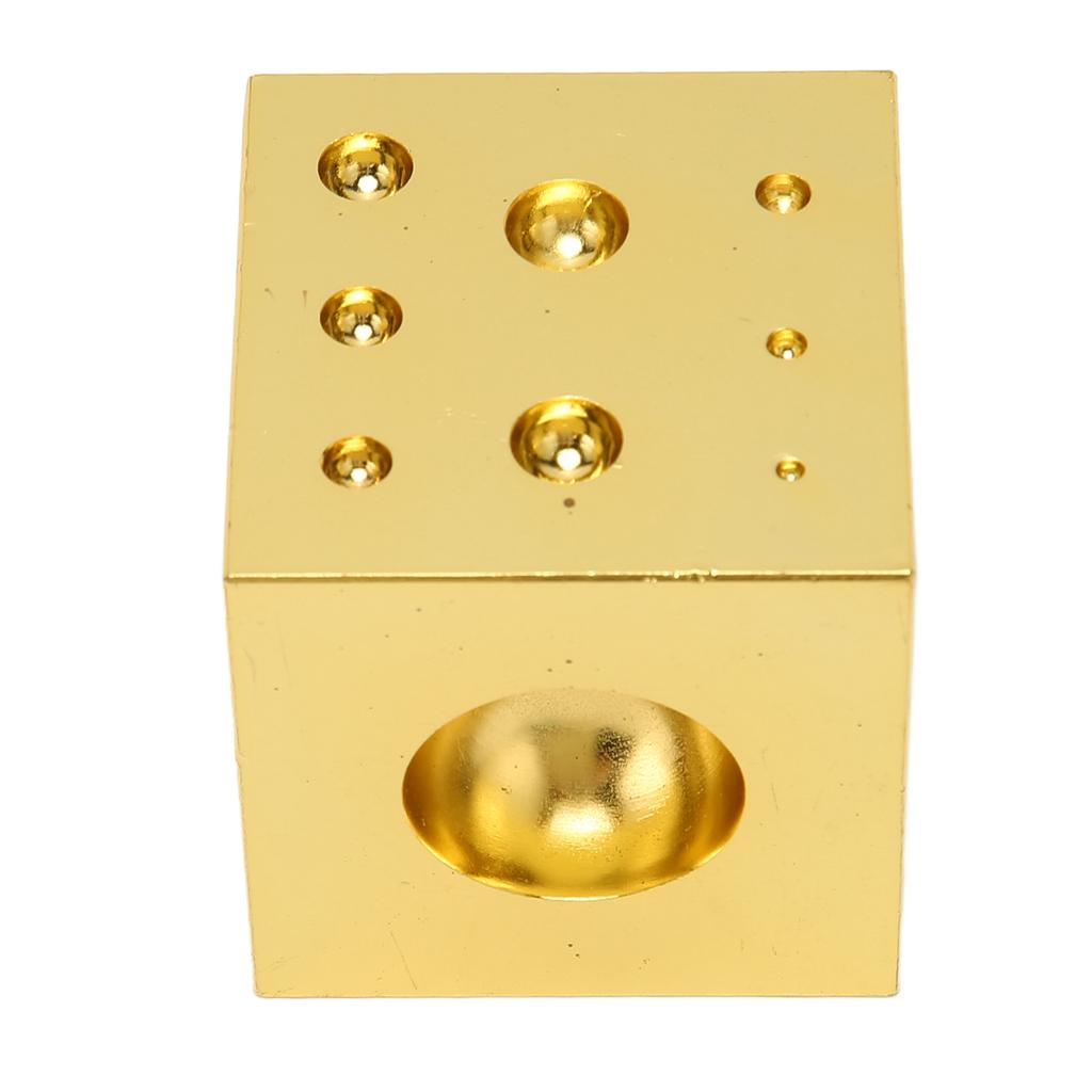 Kare Dapping Bloğu 50x50x50mm Elektrokaplama Paslanmaz Çelik Altın Takı Kubbeleme Bloğu