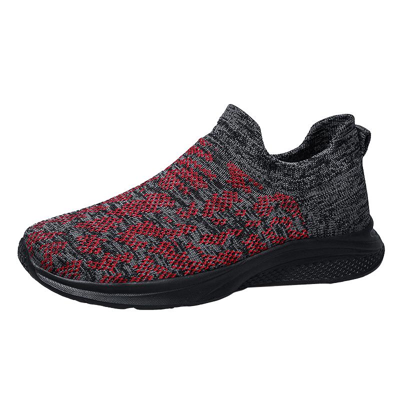Spot Tide Shoes Flying Woven Sports Men's Shoes 2024 New Elastic Sock Sneakers Breathable Casual Running Ball Shoes