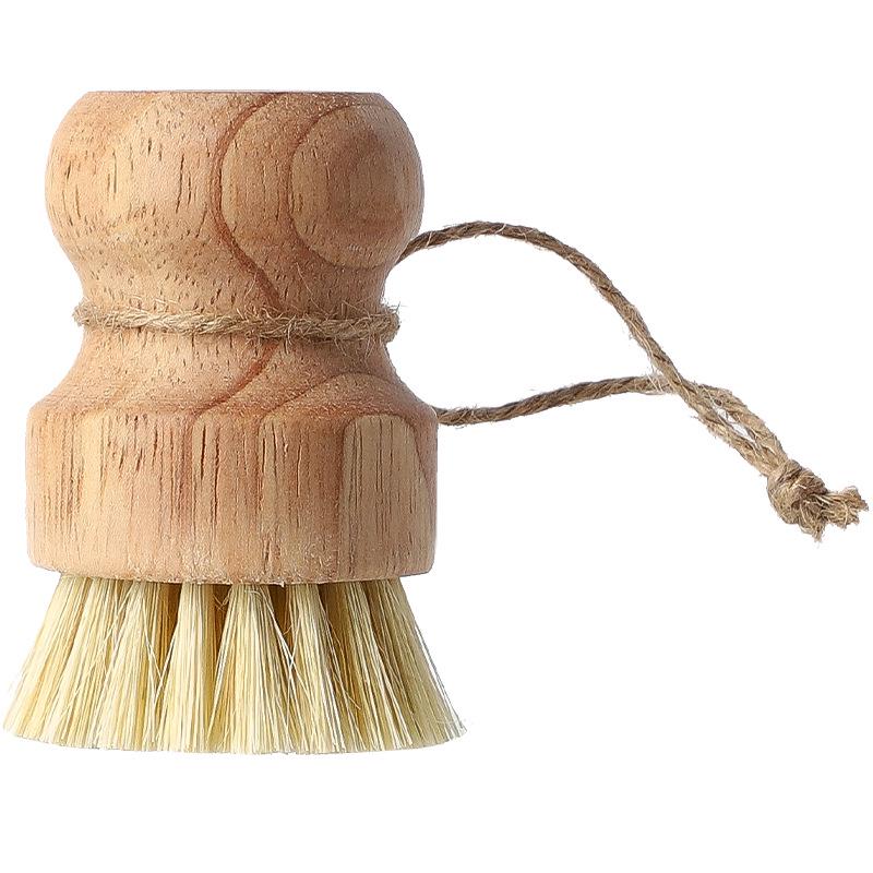 Solid Wood Dishwashing Brush with Sisal and Coconut Fiber