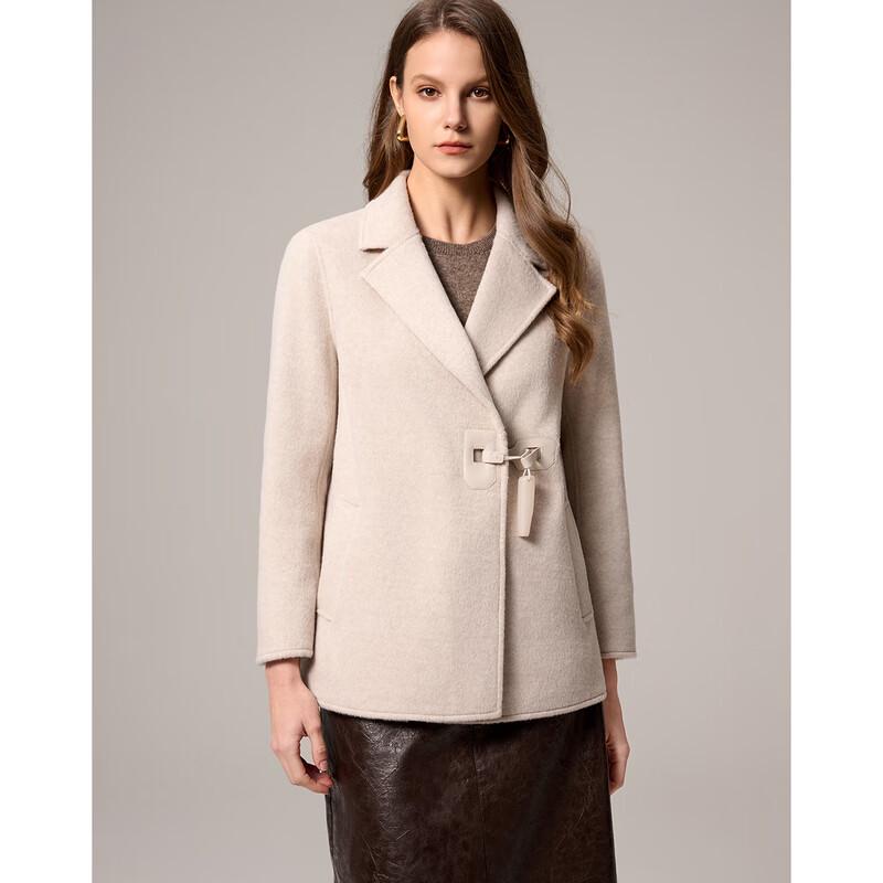Like Water Years Women's Elegant Short Wool Blend Coat