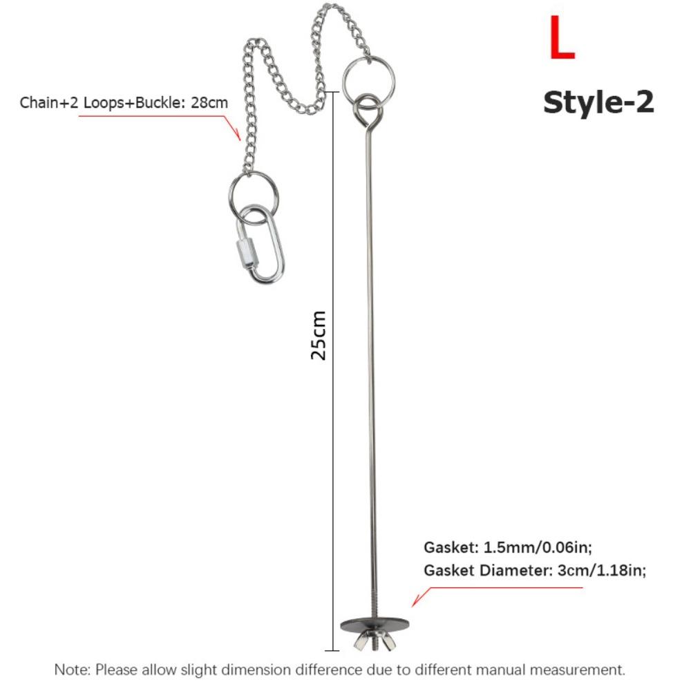 Stainless Steel Bird Feeder Arbitrarily Fixed Hanging Typ Bird Apple Fork Toy Bird Cage Supplies Parrot Meat Feeding Fork Bird