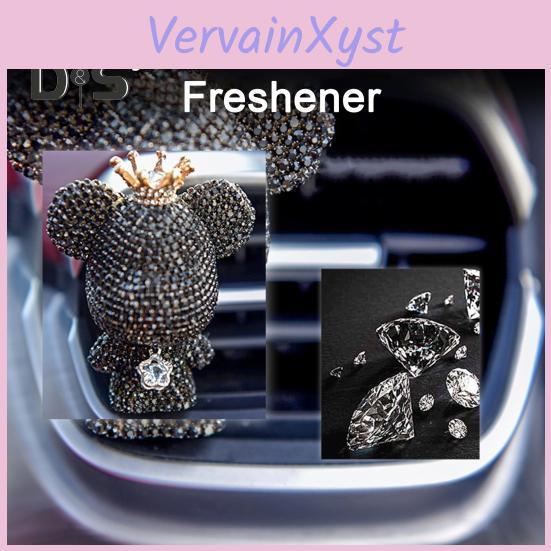 Auto-Rhinestone-Bär Lufterfrischer Lüftungsschlitz-Halterung Langanhaltender Duft Geruchsentferner Clip-Typ Auto-Luftauslass Aromatherapie-Diffusor Auto