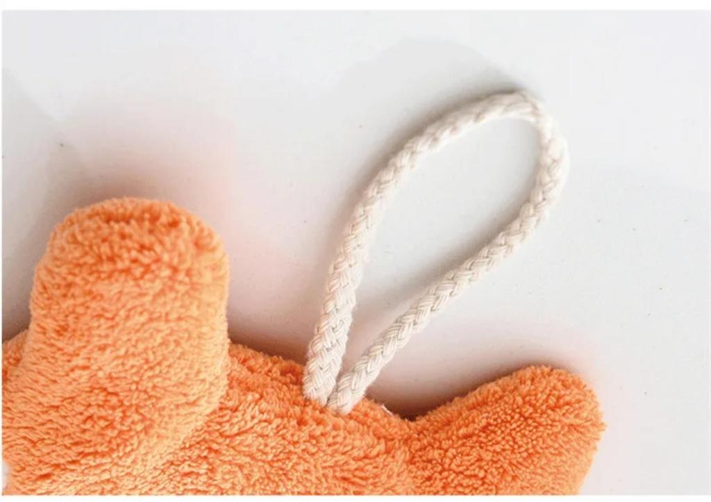Cartoon Animals Coral Velvet Hand Towel Hangable Quick Drying Microfiber Towels Home Kitchen Soft Terry Towels Bathroom Supplies
