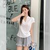 Simple casual Polo collar short-sleeved T-shirt women's summer shoulder thin temperament beautiful high-end small top