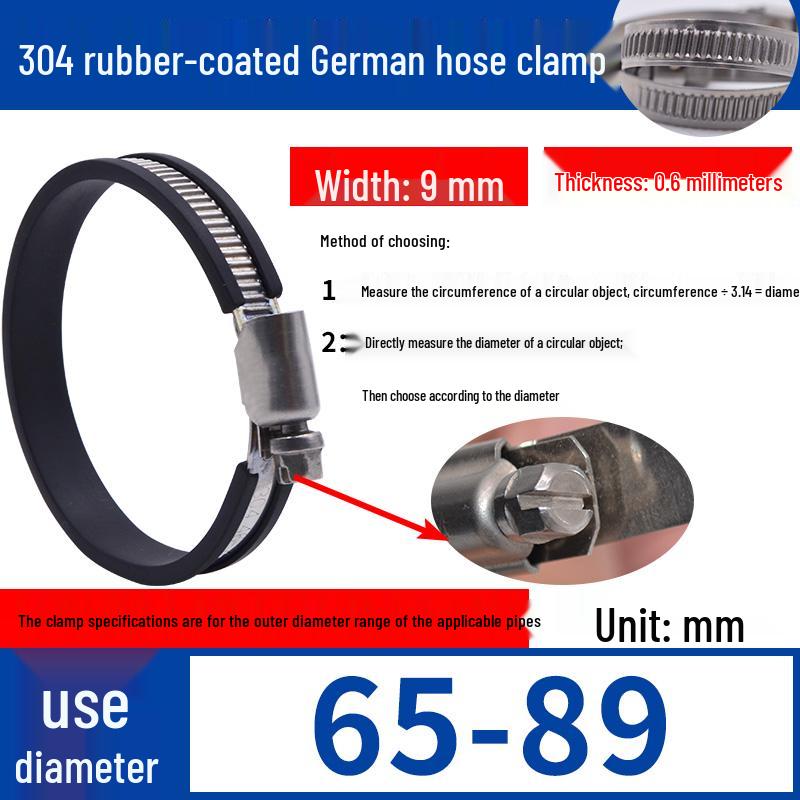 Expanded German-Style Quick-Release 304 Stainless Steel Hose Clamp