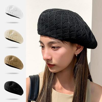Women's Fashion Daily Knit Punching Beret Hat