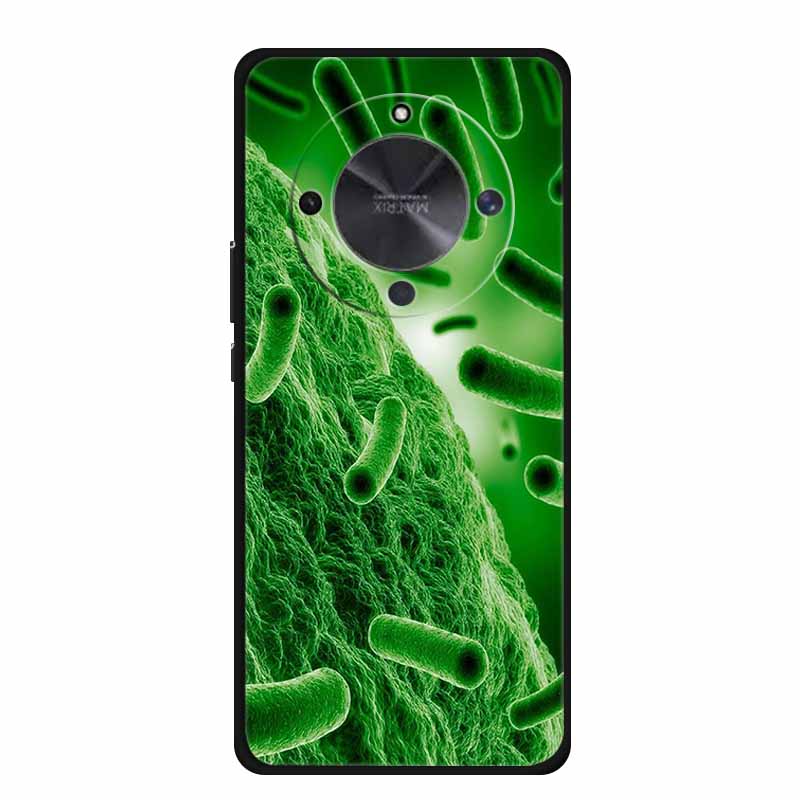 Phone Case For Honor X70 5G 2025 Case X 70 Coque Flowers Black Silicone Soft Back Cover For Honor X70 Cases HonorX70 Funda 6.79"
