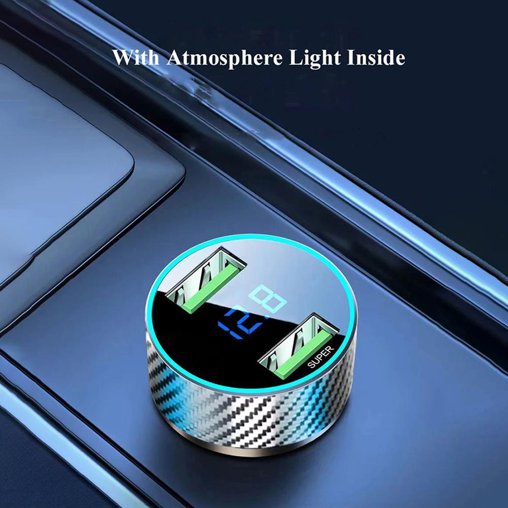 300W Autoladegerät Duale USB-Anschlüsse Superschnellladung Mit Digitalanzeige Schnellladeadapter Für IPhone