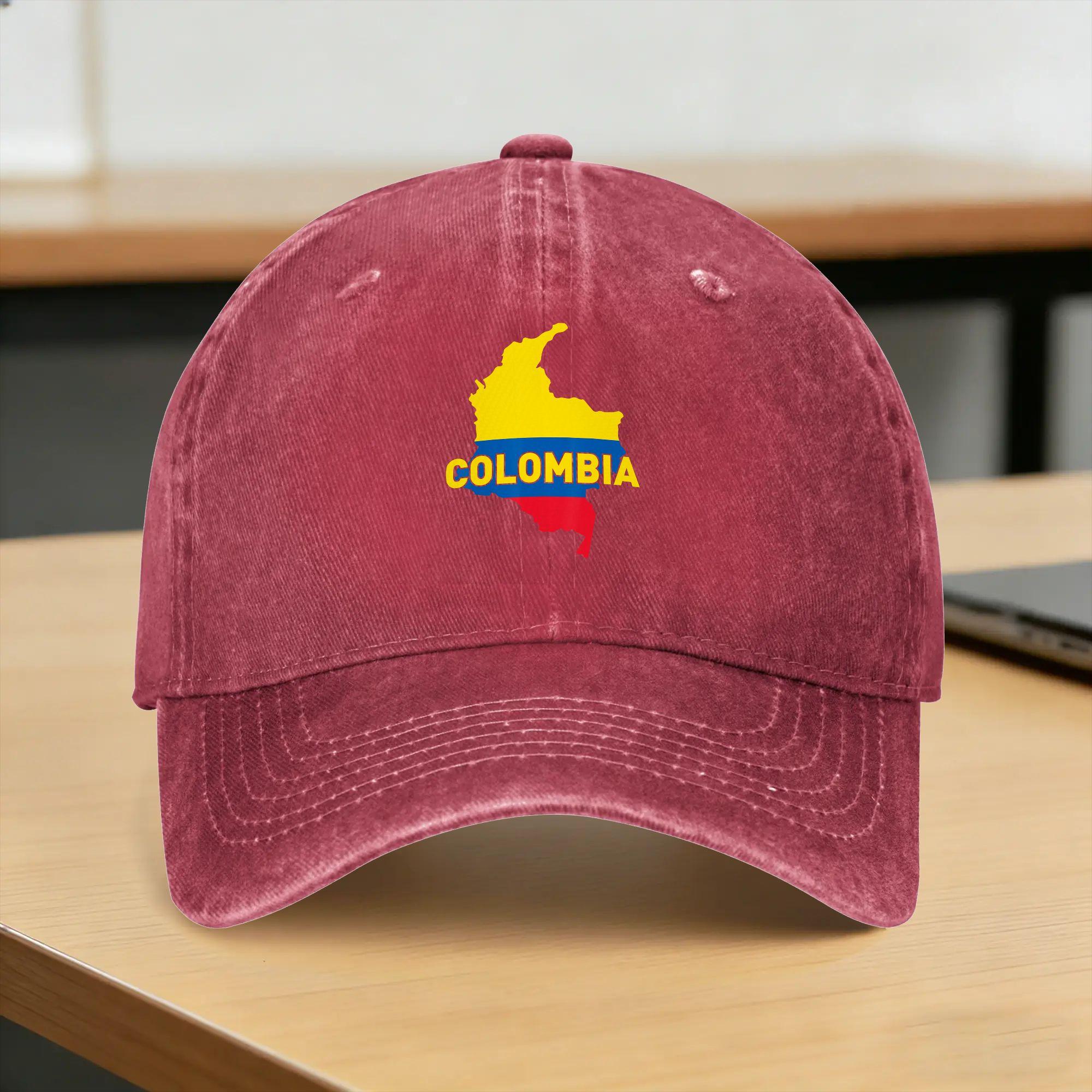 Baseball Cap Proud Family and Patriotic Flag of Country Columbia Summer Trucker Hat  Couple Print Running Hippie Baseball Caps One Size