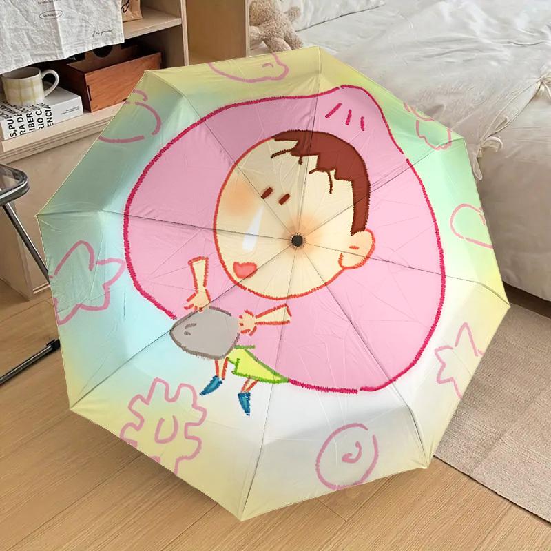 

1pc Crayon Shinchan Automatic Folding Umbrella, Casual Outdoor Accessory, Birthday Festival Gift yy251126197