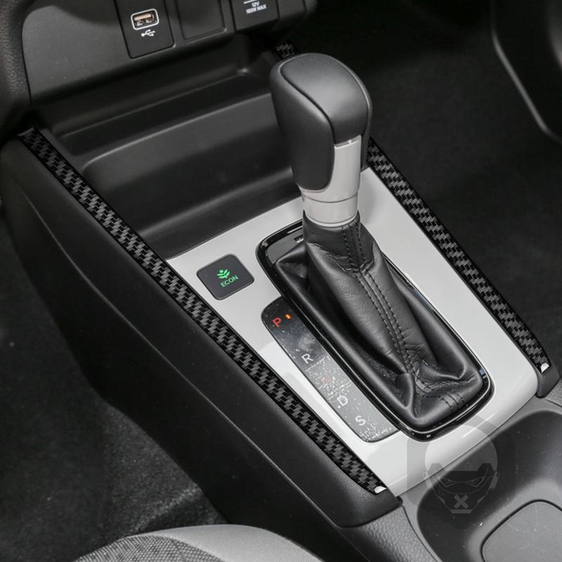 Real Carbon Fiber Car Accessories Gear Shift Strip Decorative Trim Cover Soft Sticker For Honda Fit /Jazz GR9 2024 2025