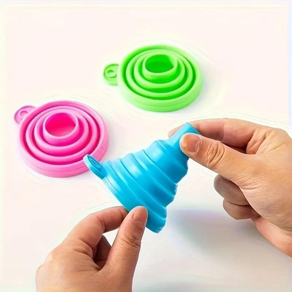 

Kitchen funnel set of 3 pieces, kitchen small tool accessories, foldable silicone funnel, food-grade for filling water bottles a