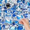 50pcs Cartoon Blue Animal Graffiti Stickers for DIY Notebooks and Luggage Decoration - Trending New Designs