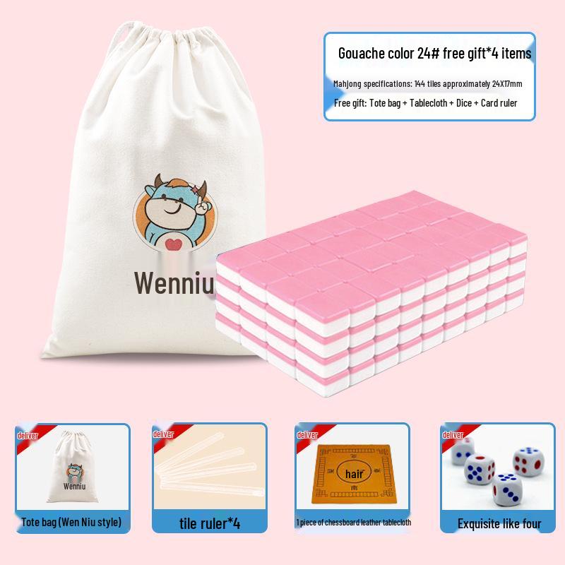 Portable Mini Mahjong Set - Compact Travel and Dorm Use