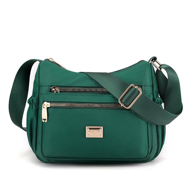 

In the trend, mom bags, nylon lightweight, multi-compartment women s shoulder bags, large-capacity travel crossbody bags темно-зеленого