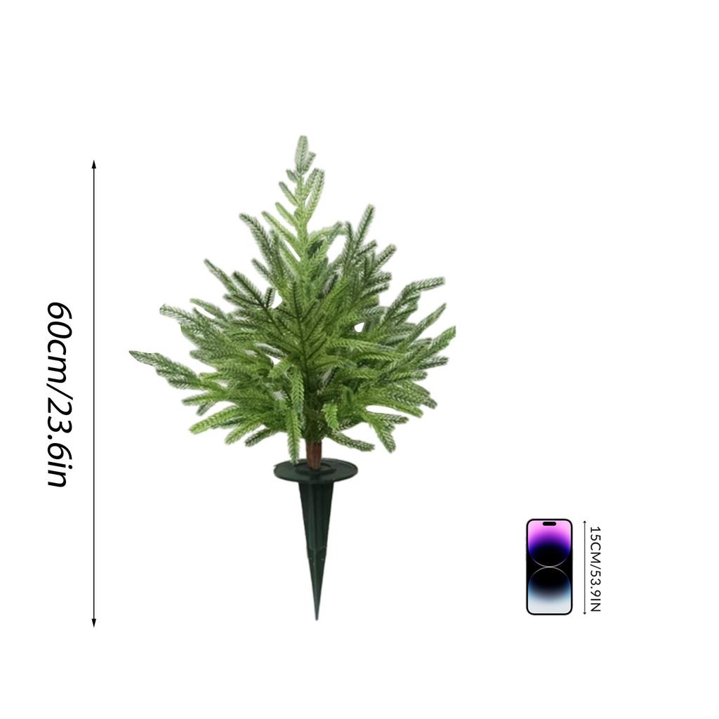 2pcs Artificial And Ball Tree Ground Insert Green Plant Fake Tree