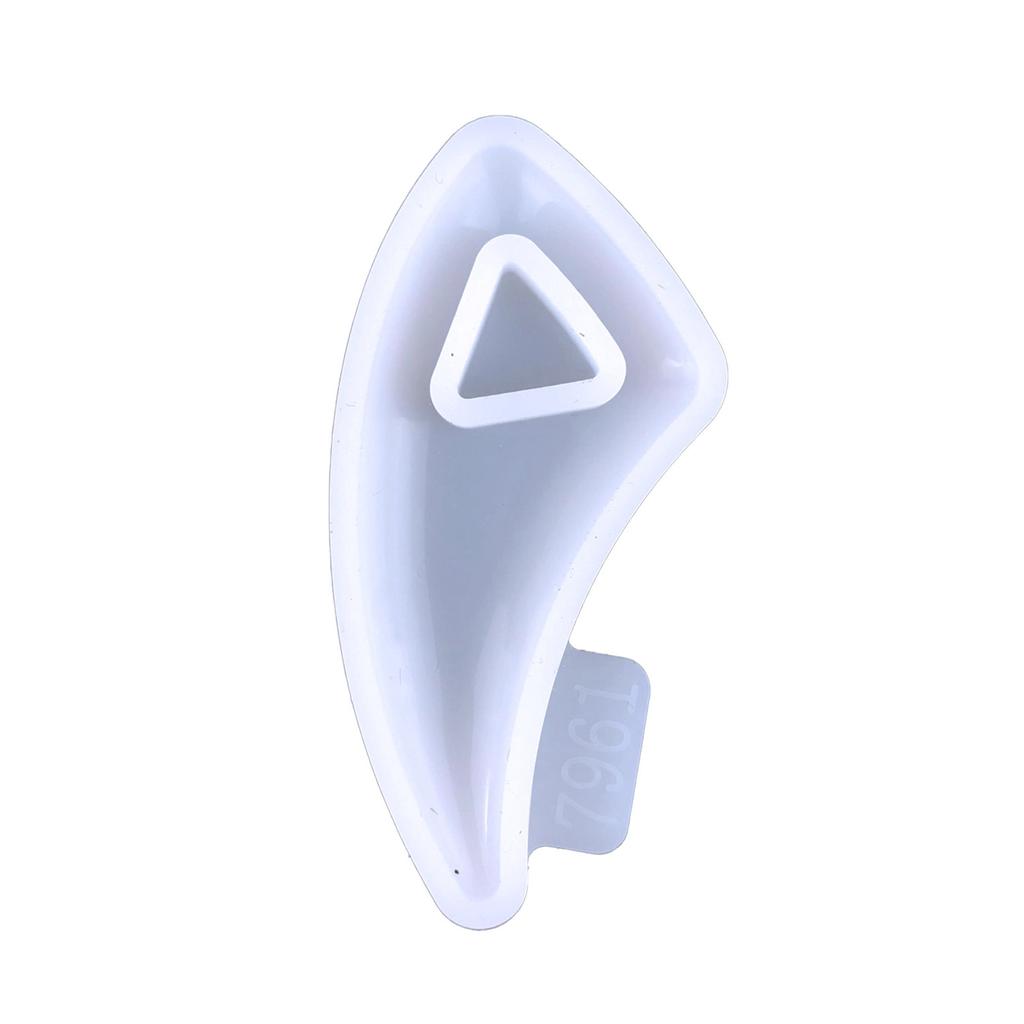 Silicone Pendant Resin Mold with Hanging Hole,DIY Jewelry Casting Mold Wolf Tooth Necklace Silicone Mold for DIY Crafts