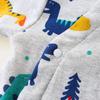 Comfort U Baby Long Newborn Winter Cute Underwear Pajamas for Boys and Easy Dinosaur Winter Size Rompers, Sleeves, 3-Piece Set, 100% Cotton, Clothes,