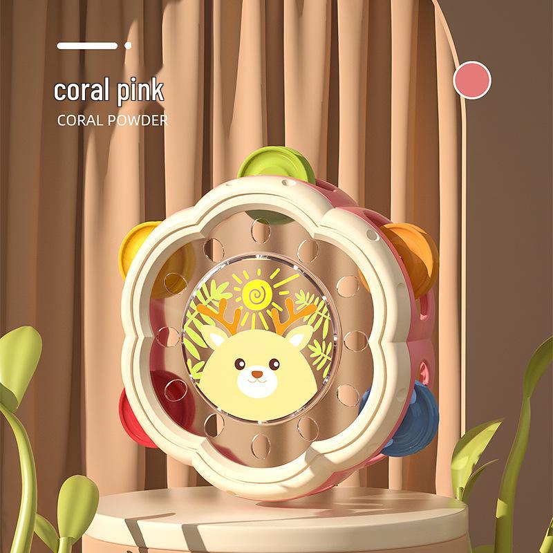 Free Shipping: Children's Educational Hand Drum & Tambourine Soothing Rattle Toy