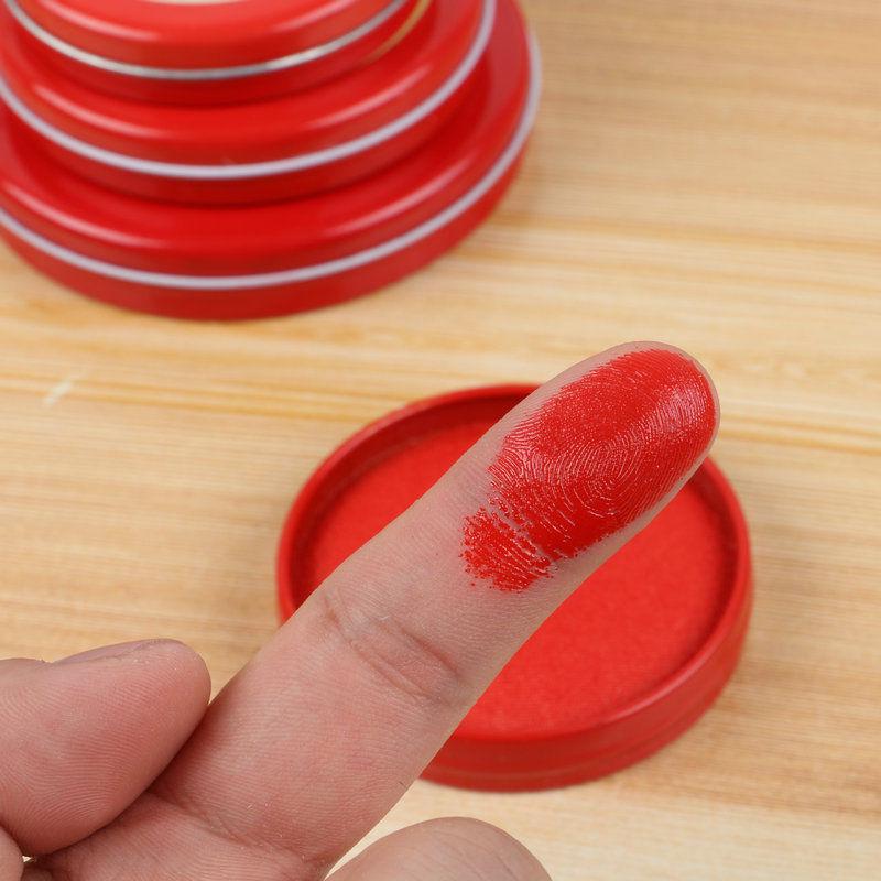 Quick-Dry Red Fingerprint Ink Pad for Stamps - Multiple Sizes Available