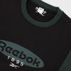 Reebok Heritage Colorblock Sweatshirt   Black Green Rets5fm42bk