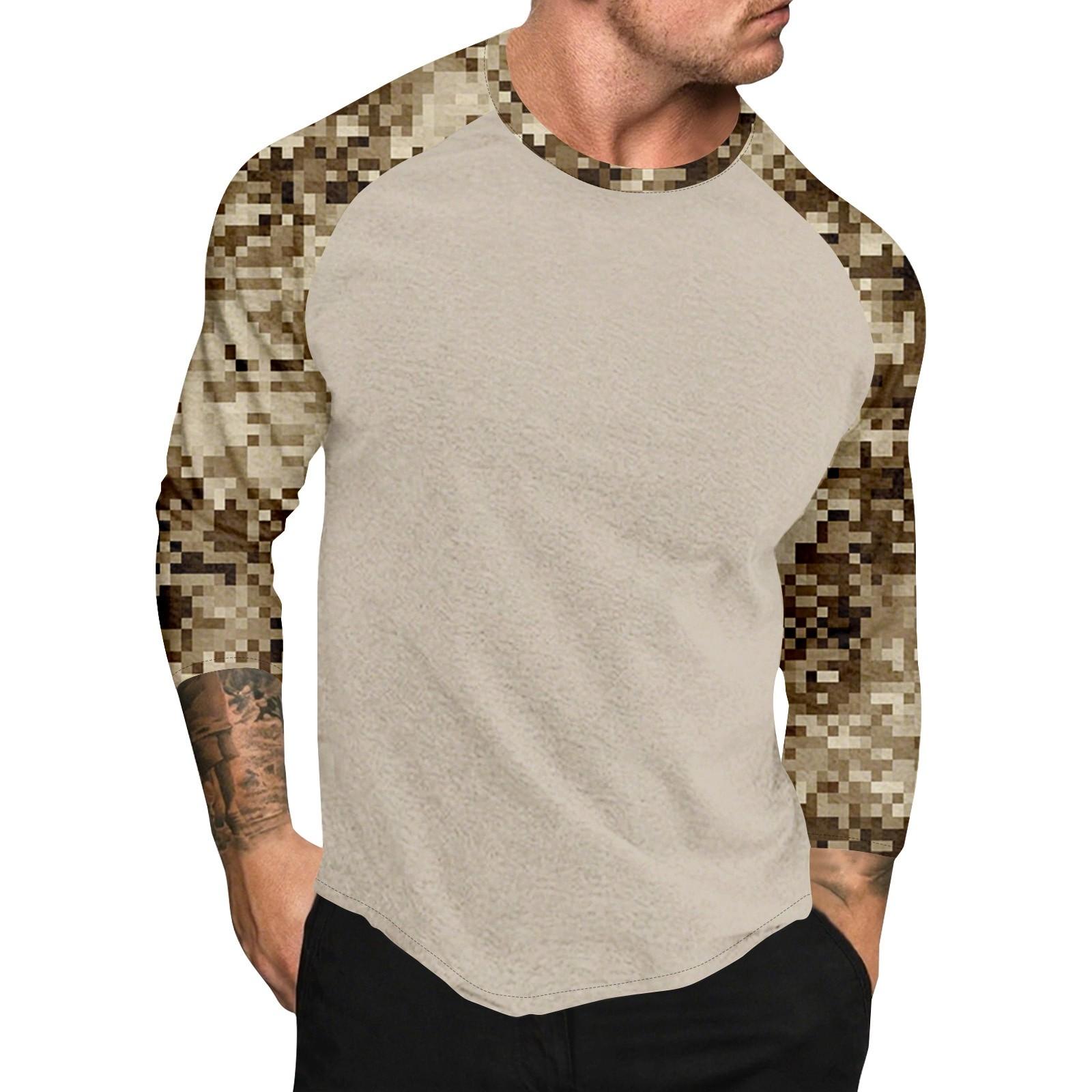 

Camouflage Style Printed Raglan Sleeves Men s Short Sleeved Top XXL