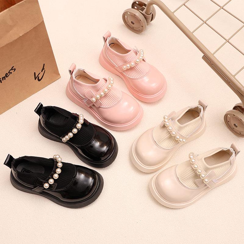 Girls' Soft Sole Leather Princess Shoes for 3-6 Year Olds (Spring/Summer/Autumn)