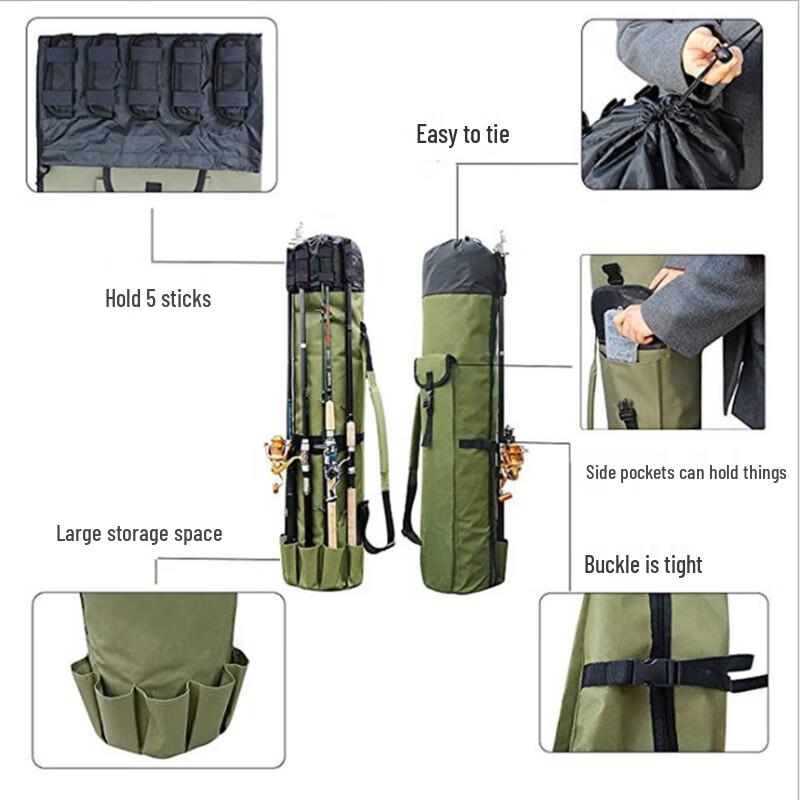 Multi-functional Outdoor Fishing Rod & Gear Storage Bag