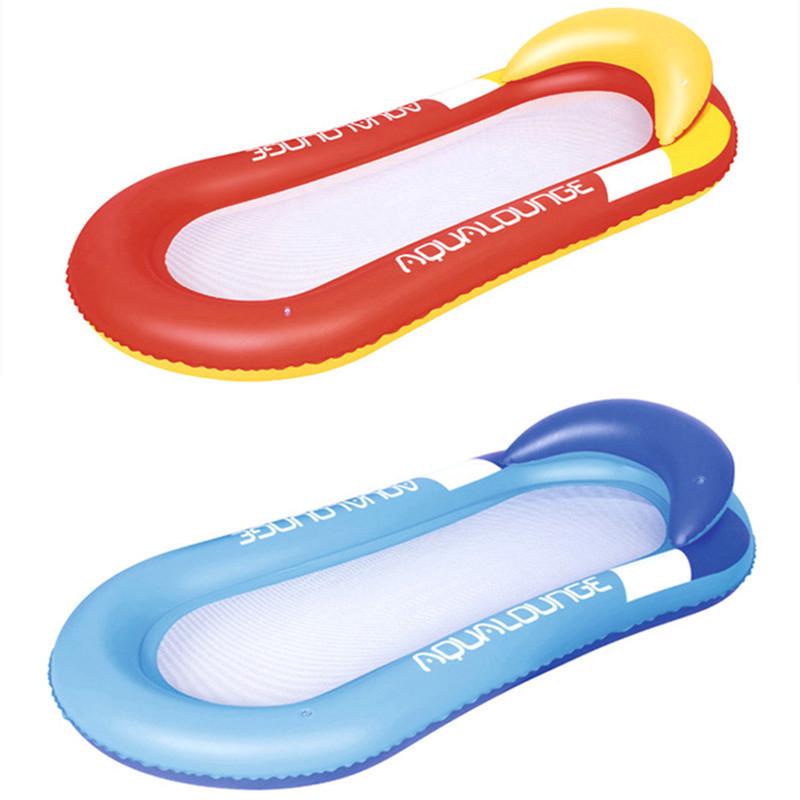 Adult Inflatable Recliner with Mesh Float, Anti-Rollover Swimming Ring, Water Floating Bed - Swim Ring for Influencers.