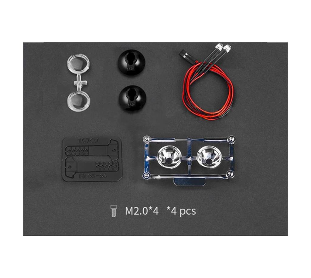 SHEAWA 110 Faro per Auto RC, Lampada LED, Luce da Lavoro, Luci di Marcia Diurna, Parte Universale per Modifica, Compatibile con Traxxas TRX-4, AXIAL