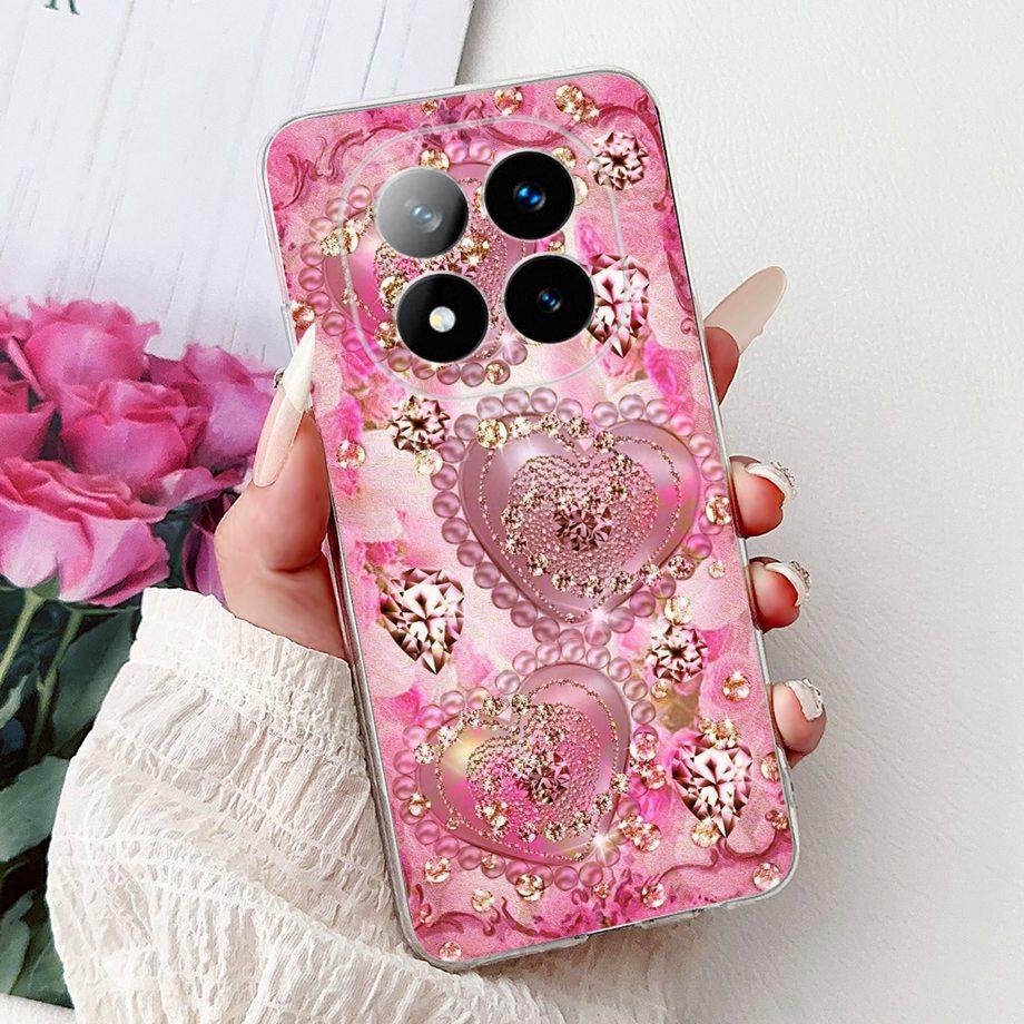 For Xiaomi Redmi Note 14 Pro+ 14Pro Note14 4G 5G Phone Case Back Cover Girly Fashion Flower Butterfly Paintong Soft TPU Fundas