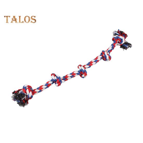 5-Knot Dog Rope Toy Heavy-Duty Dog Chew Rope Toy for Aggressive Chewer Interactive Dog Pull Cotton Rope for Tug of War Game