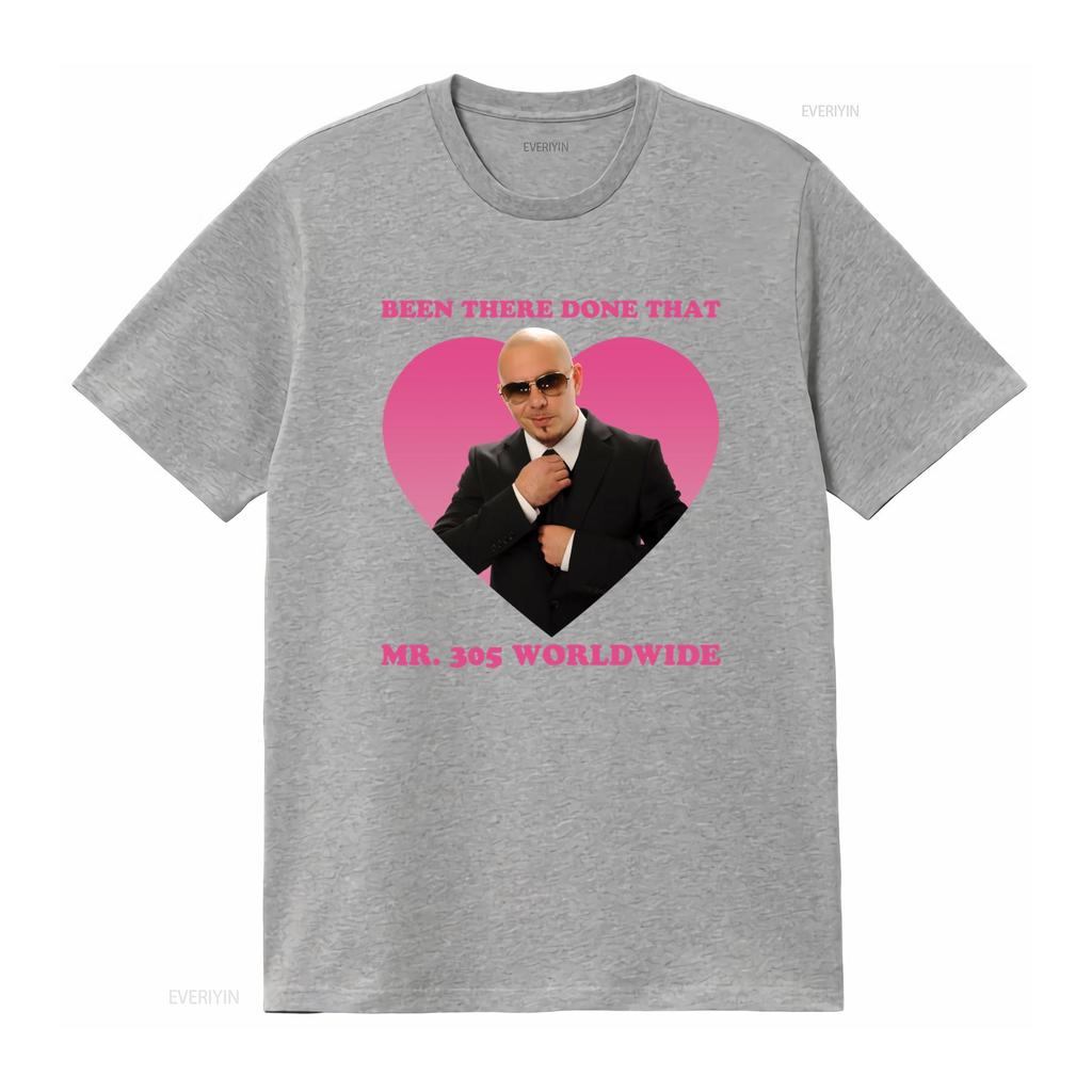 Been There Done That Mr 305 Worldwide Pitbull T Shirt vintage Washed homme Stylish Breathable Top For Everyday Wear Versatile