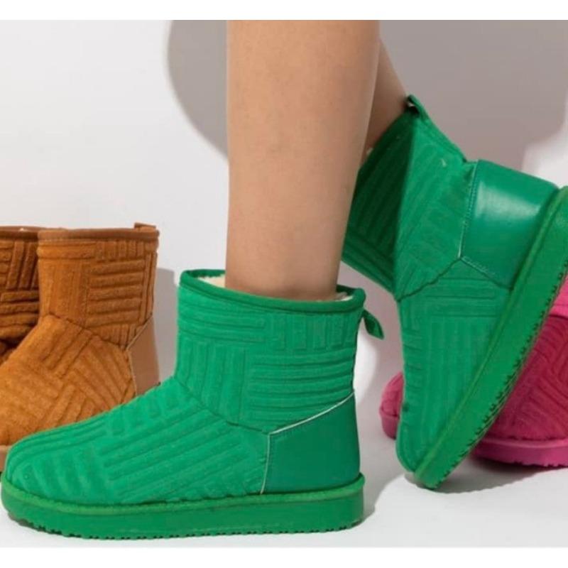 

Новая зима новые толстоподошвенные бархатные утепленные зимние сапоги женские теплые махровые короткие ботинки хлопковая обувь женская 43 зелёный