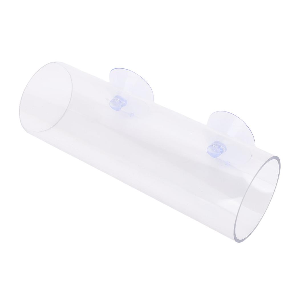 Betta Fish Tunnel Transparent Hollow Betta Fish Tube with Suction Cup for Resting Fish Tank