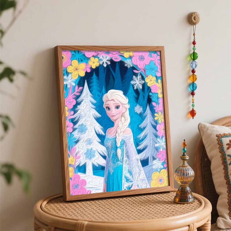 Disney Frozen oil painting hand painting art kit coloring painting handmade diy home decoration gift