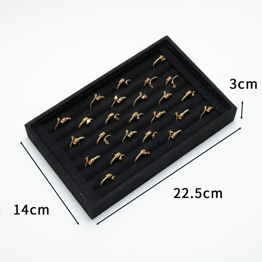 10 Slots Ring Holder Velvet Surface Jewelry Stand New Earring Organizer Jewelry Shop Counter