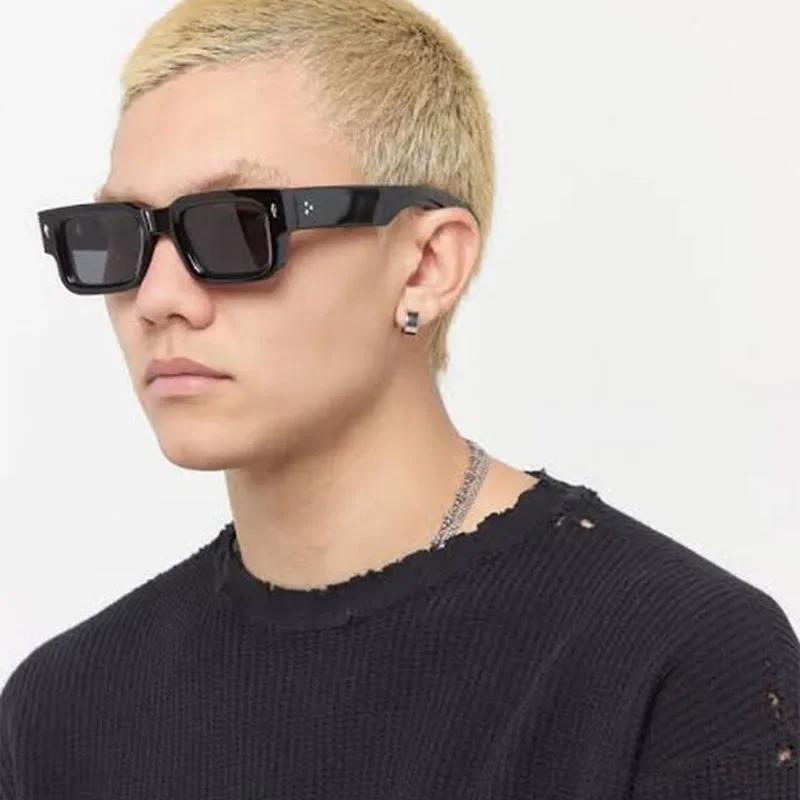Classical High Square Rivet Sunglasses Men Women Punk Rectangle Design Retro UV400 Sun Glasses Fashion Eyewear