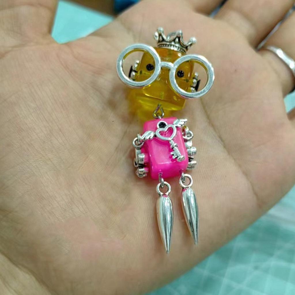 Versatile Mechanical Screw Robot Nekchains Adornment Hangings Decoration Movable Sweater Chain Accessories for Couples