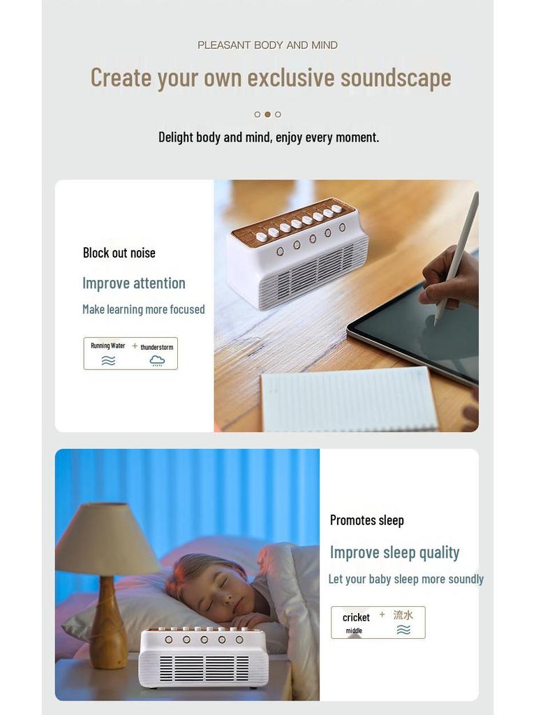 2025 High-Value Mini Wireless Bluetooth Speaker with White Noise for Desktop and Home Use