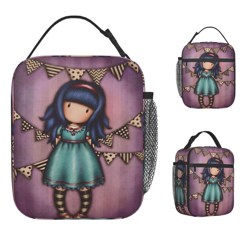 Little Girl Lunch Bag Portable Lunch Box Girls Travel Designer Cooler Bag Retro Waterproof Tote Food Bags