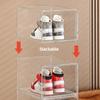 Side-opening Stackable Shoe Cabinet High Transparency Display Shoe Rack New Shoe Box  Home