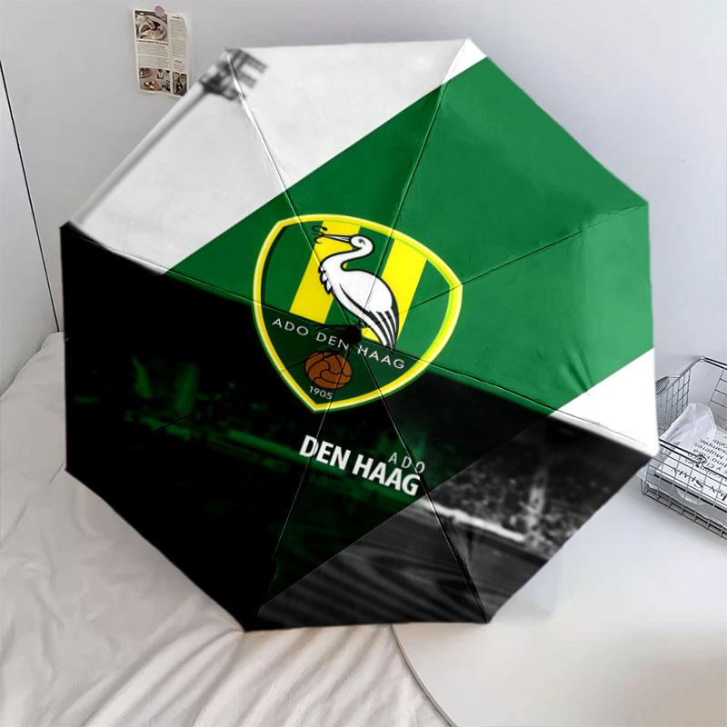 1 PC Automatic Folding Umbrella - ADO Den Haag Pattern, Portable & Foldable Design with 8 Ribs, Christmas Birthday Gifts