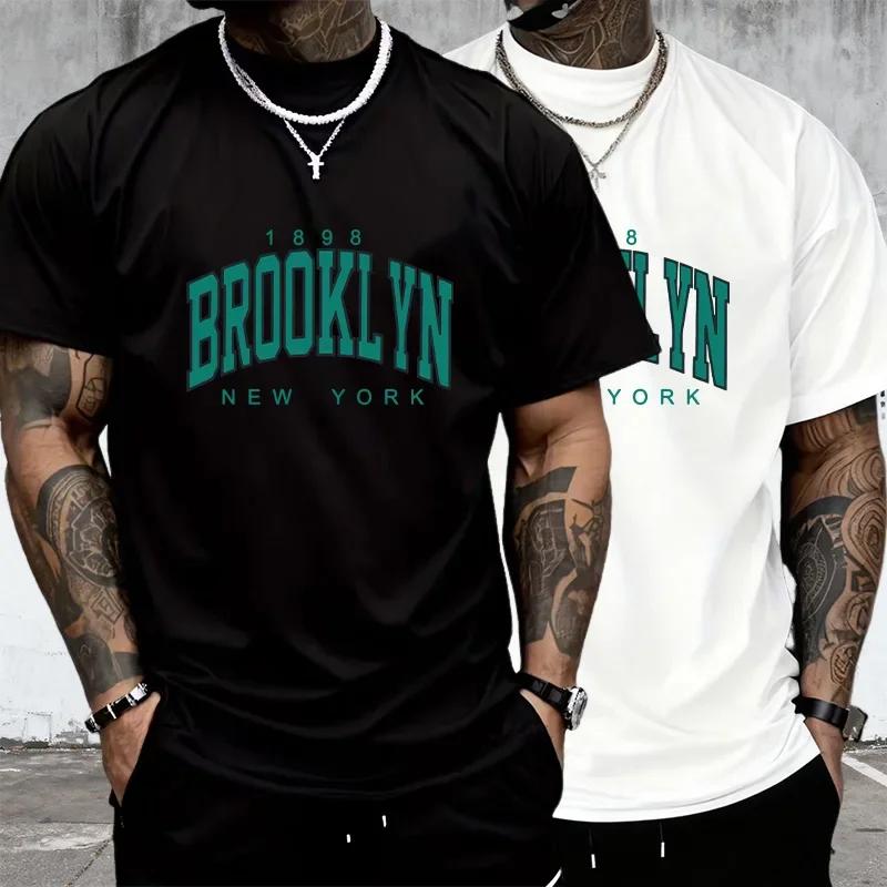 Hot Sales Mens Tshirt Cotton Printing Short Sleeved Daily Casual Tees Outdoors Sports Jogging Man Clothing Loose Soft Tshirt