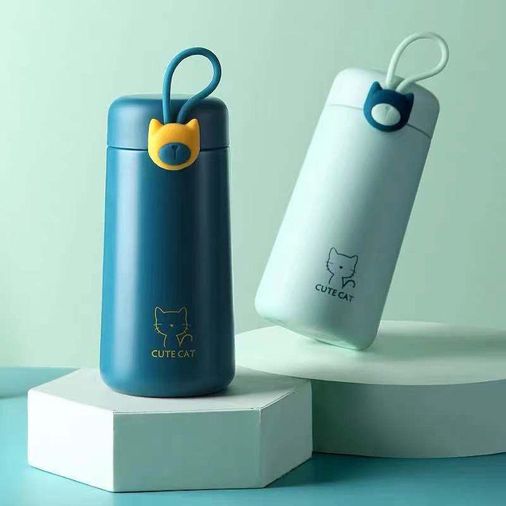 Cute Pot Heat and Cold Thermal Mug Keep Warm Cat Thermos Travel Water Bottle Vacuum Flask Thermocup