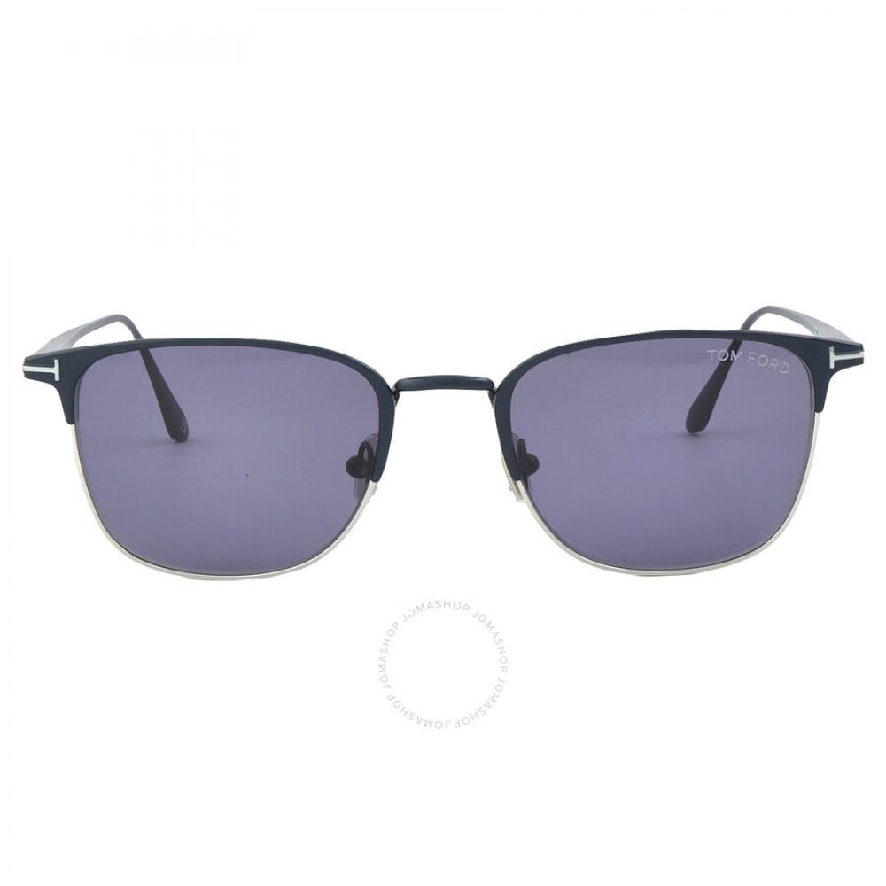 

Tom Ford Liv Синие квадратные мужские солнцезащитные очки FT0851 91V 52