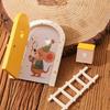 Easy Assemble Miniature Mouse Door Wooden Craft For Childrens Educational Toy And Home Styling