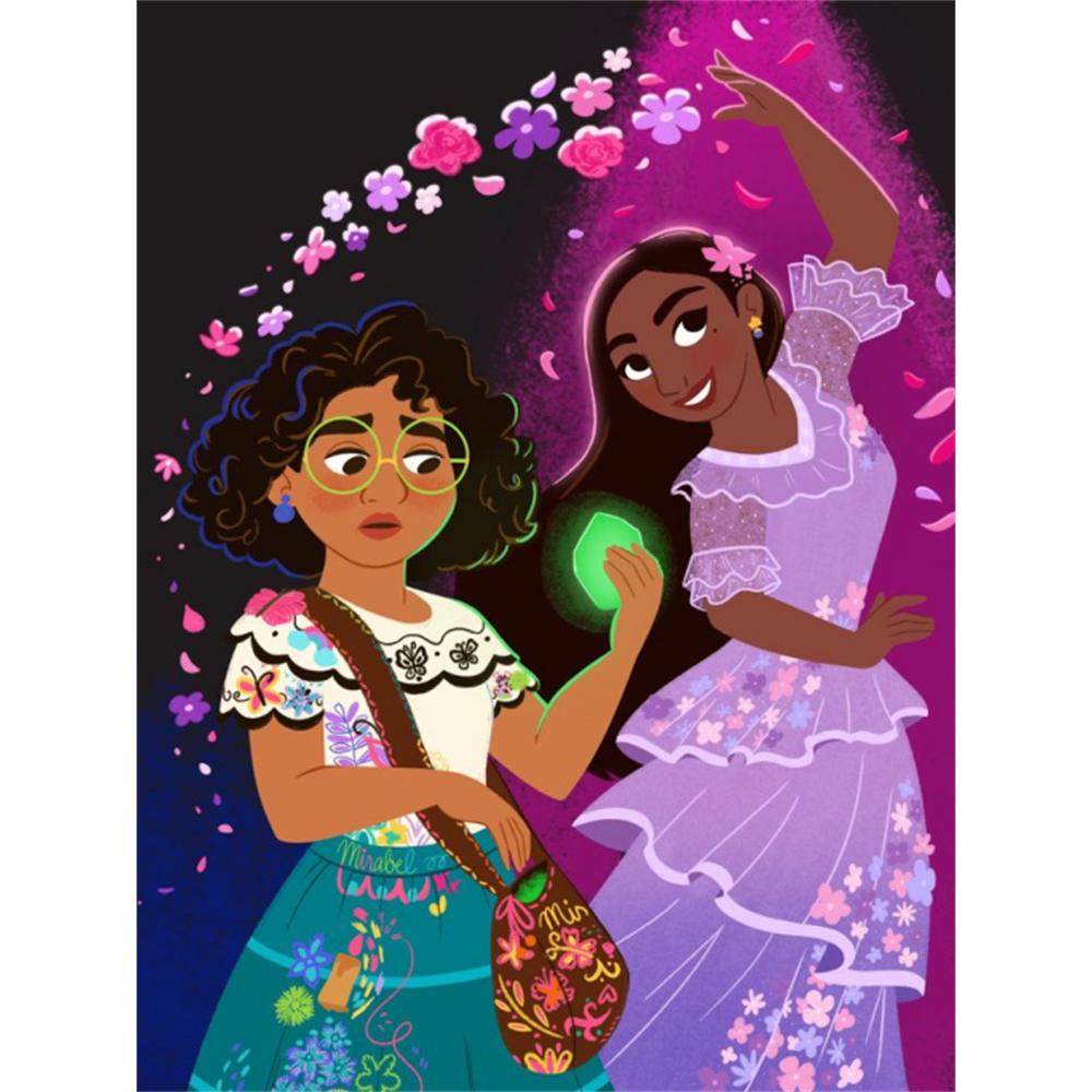 

Disney 5D DIY Diamond Painting Mirabelle and Isabellas Magical Moments Illustration Embroidered Mosaic Cross Stitch Home Decor Gifts and Crafts Round 20x30cm